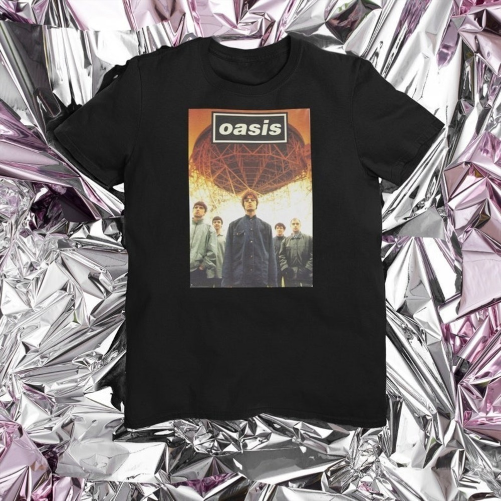 Oasis Retro Logo Black Shirt
